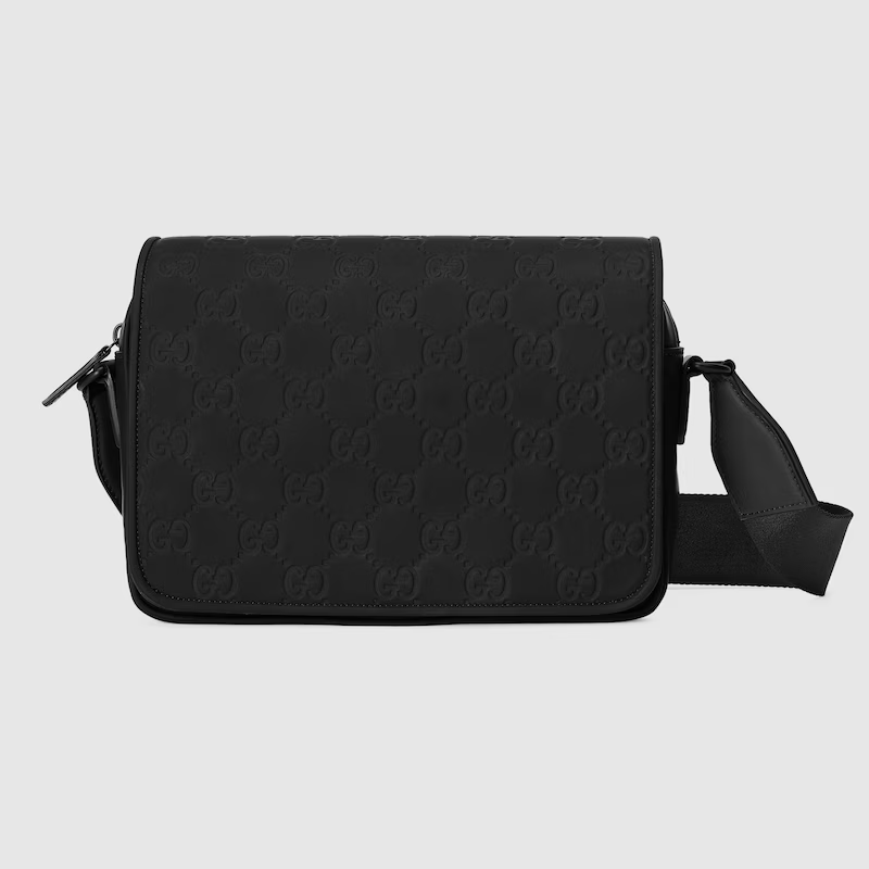 GG RUBBER-EFFECT CROSSBODY BAG